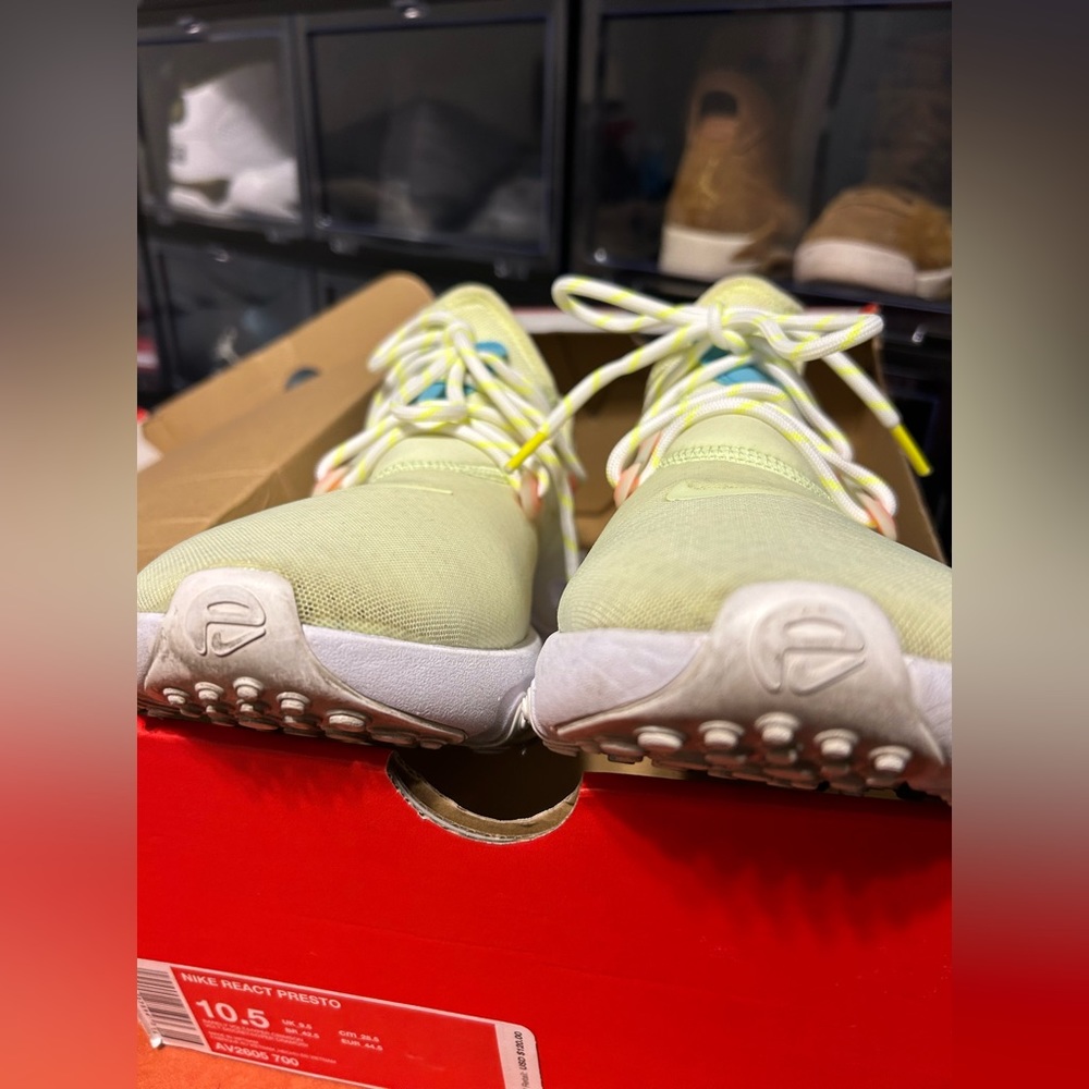 Nike React Presto Barely Volt/Hyper Crimson-Blue … - image 4